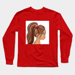 Anime girl picture frame cute girl Sticker Long Sleeve T-Shirt